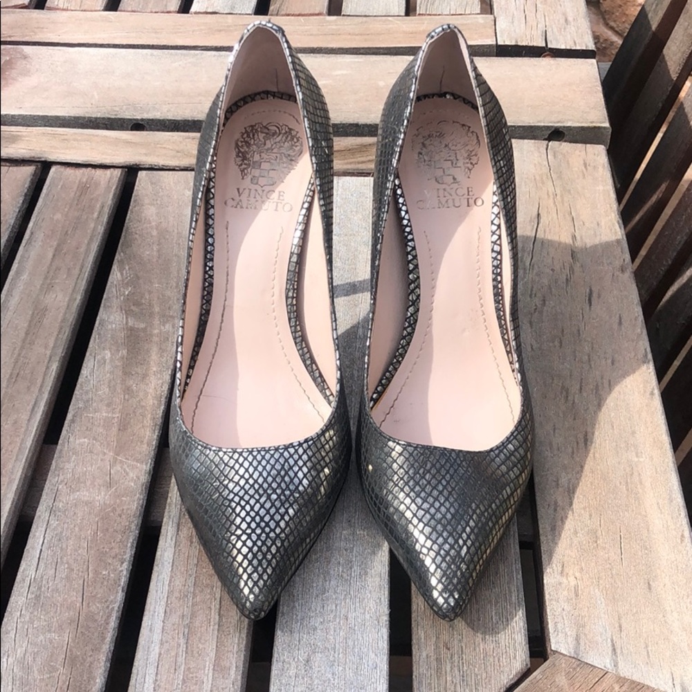 Silver snake high heels - Picture 3 of 4